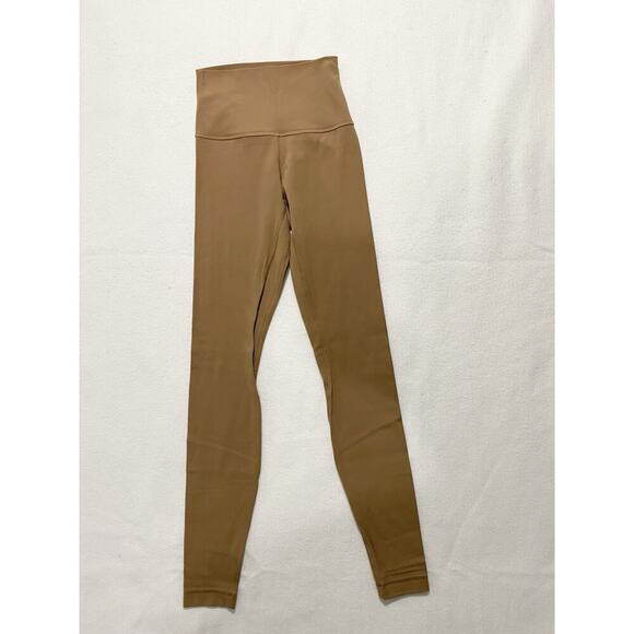 Lululemon Align Pant 28” Leggings Size 2 Brown Camel Tan High Rise Yoga Pants - Picture 5 of 10